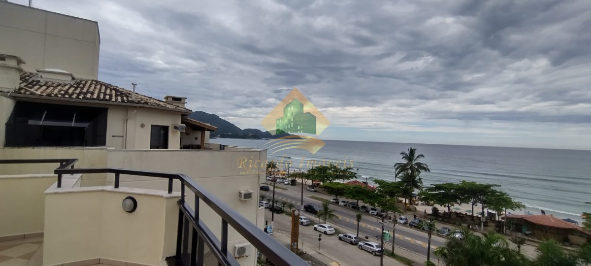 Excelente cobertura frente mar com vista paradisíaca na praia grande
